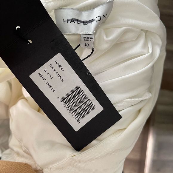 NWT HALSTON GRACE RUCHED JERSEY GOWN - Picture 10 of 10